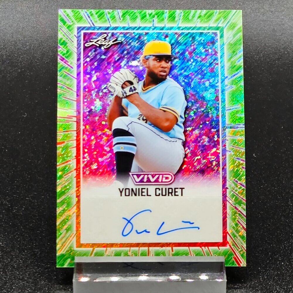 2025 Yoniel Curet 7/8 Green Shimmer Prizm Auto Phillies Top Prospect